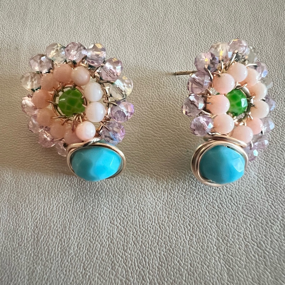 Elegant Multi-Color Beaded Earrings